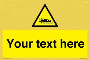 Custom warning grounding narrow boat on lock cill